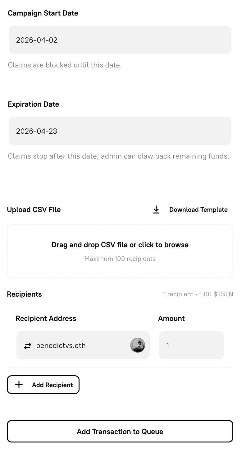 Airdrop Campaign Details