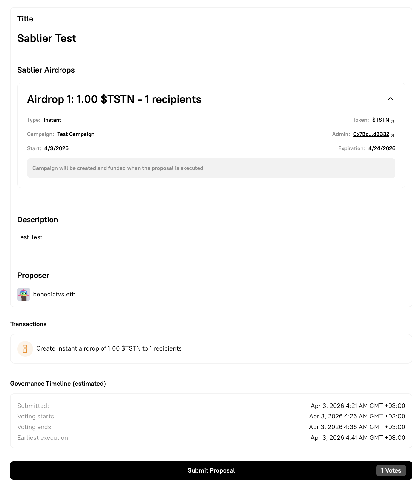 Airdrop Review and Submit